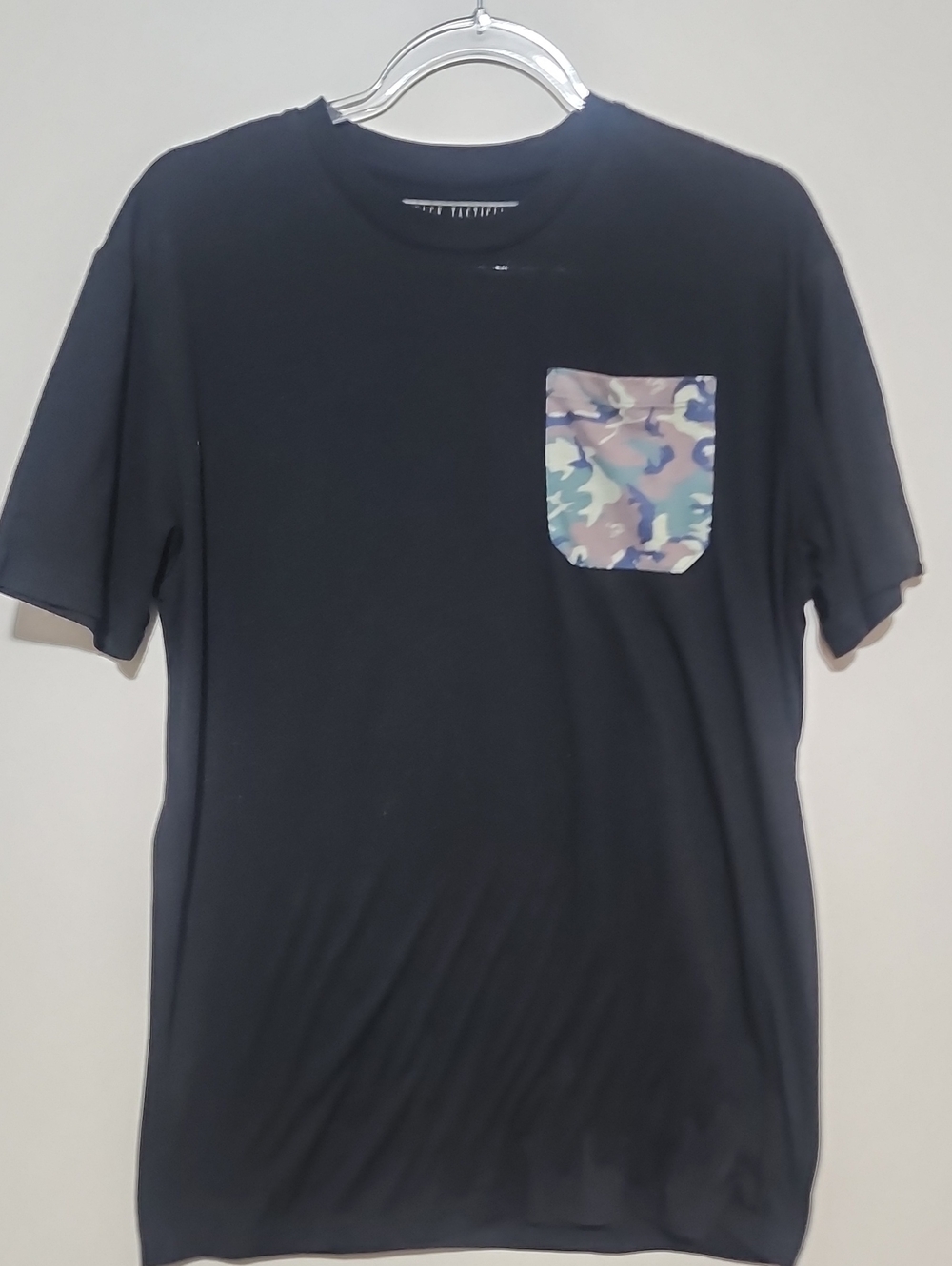 Savage Tactician Black Tee Shirt Camo Pocket Military Tactical Streetwear Casual